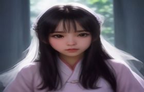 年轻女性坐在咖啡馆内用手机查看澳门六合彩开奖结果，面带微笑，桌上放着咖啡